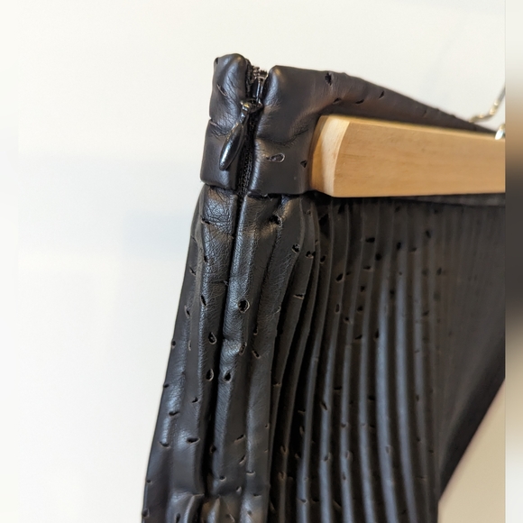 Club Monaco faux leather accordion skirt - Picture 3 of 3